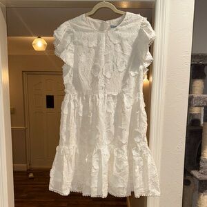 ANTONIO MELANI White Embroidered Dress